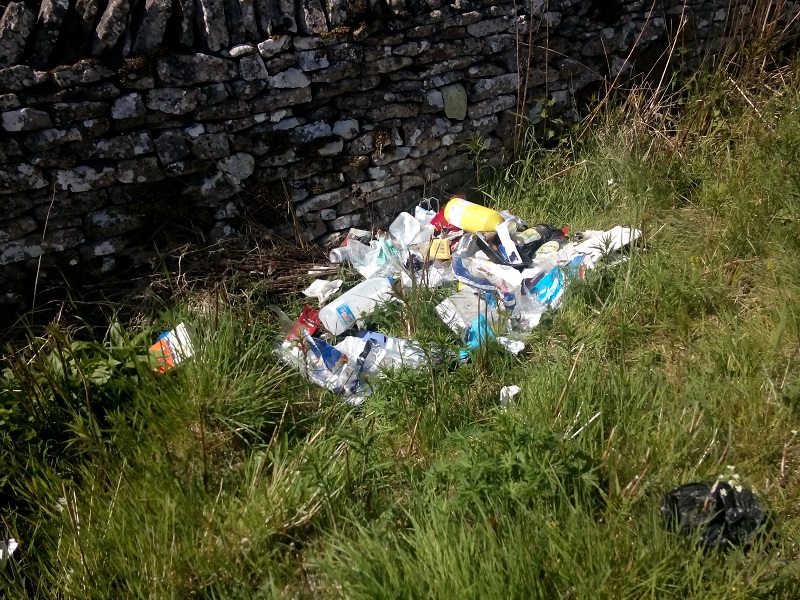 Fly-tipped rubbish