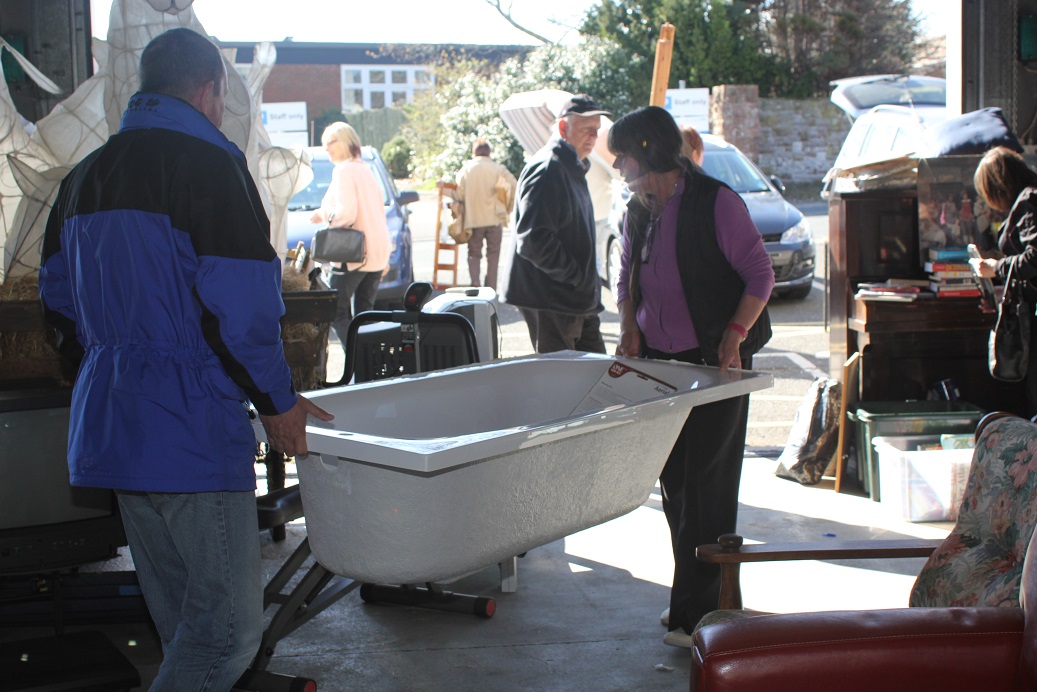 Free bath at the last Freegle Give and Take at the old fire station in Penrith