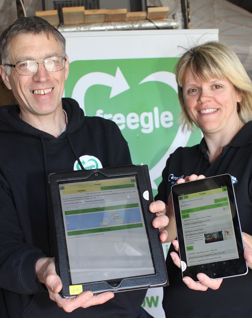 Chris and Judith launch the Freegle mobile app