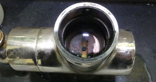 A bit of washer inside the tap mechanism